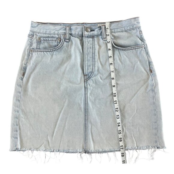 Rag & Bone High Rise Mini Skirt 17" Primrose Light Denim‎ Size 29 MSRP $204 - Picture 6 of 12